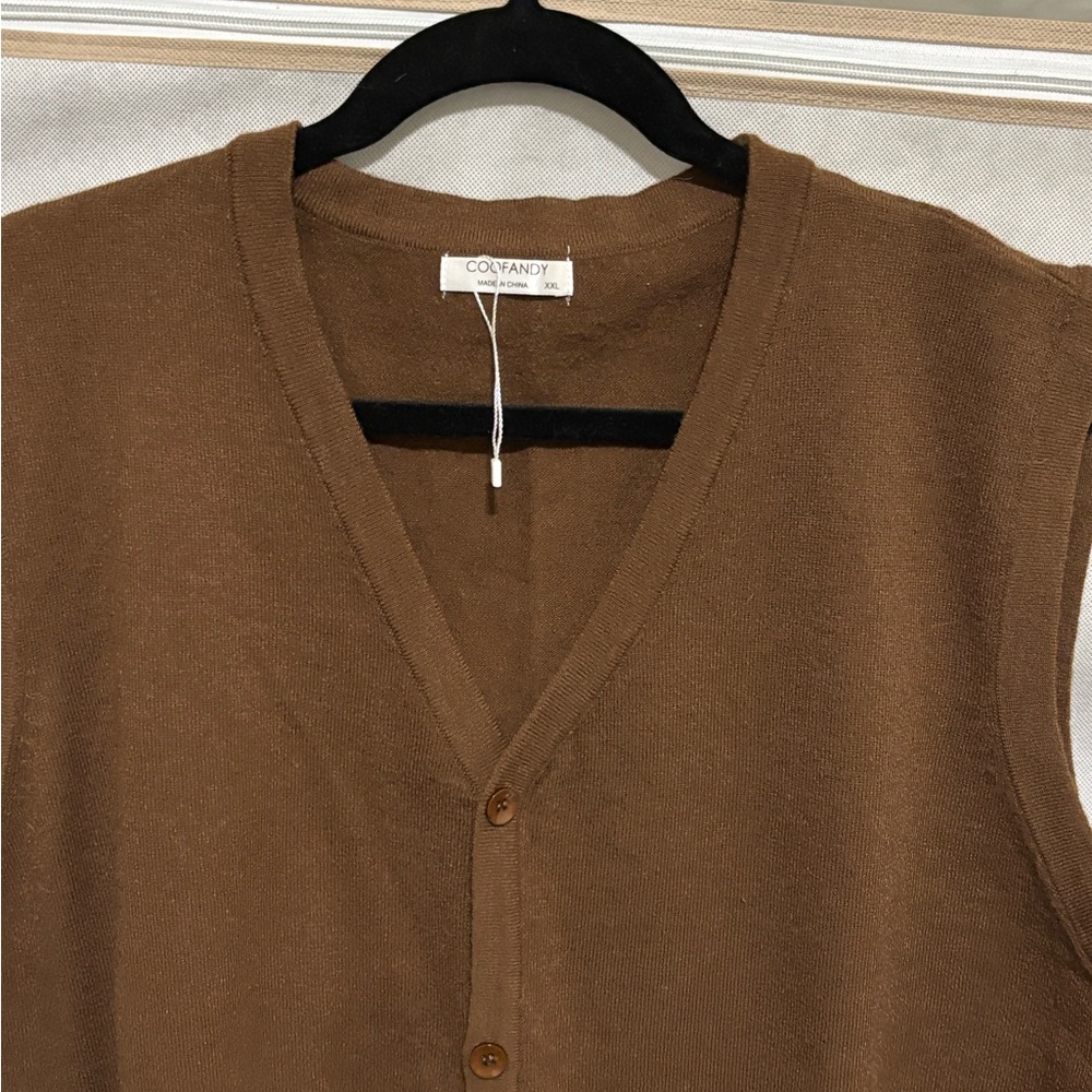 Brown Casual Vest by Coofandy - Picture 2 of 4